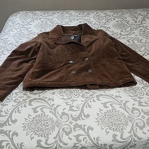 Brown Woman Velvet Jacket/L